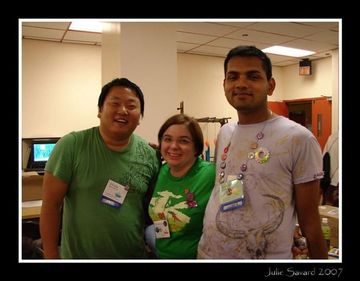 Some Friends at an origami Convention... I'm hoping we will have more pictures like this for our meetups. pictured are Shrikant Iyer from Long Island, Lorah Gross from San Francisco, and Sok Song from NYC